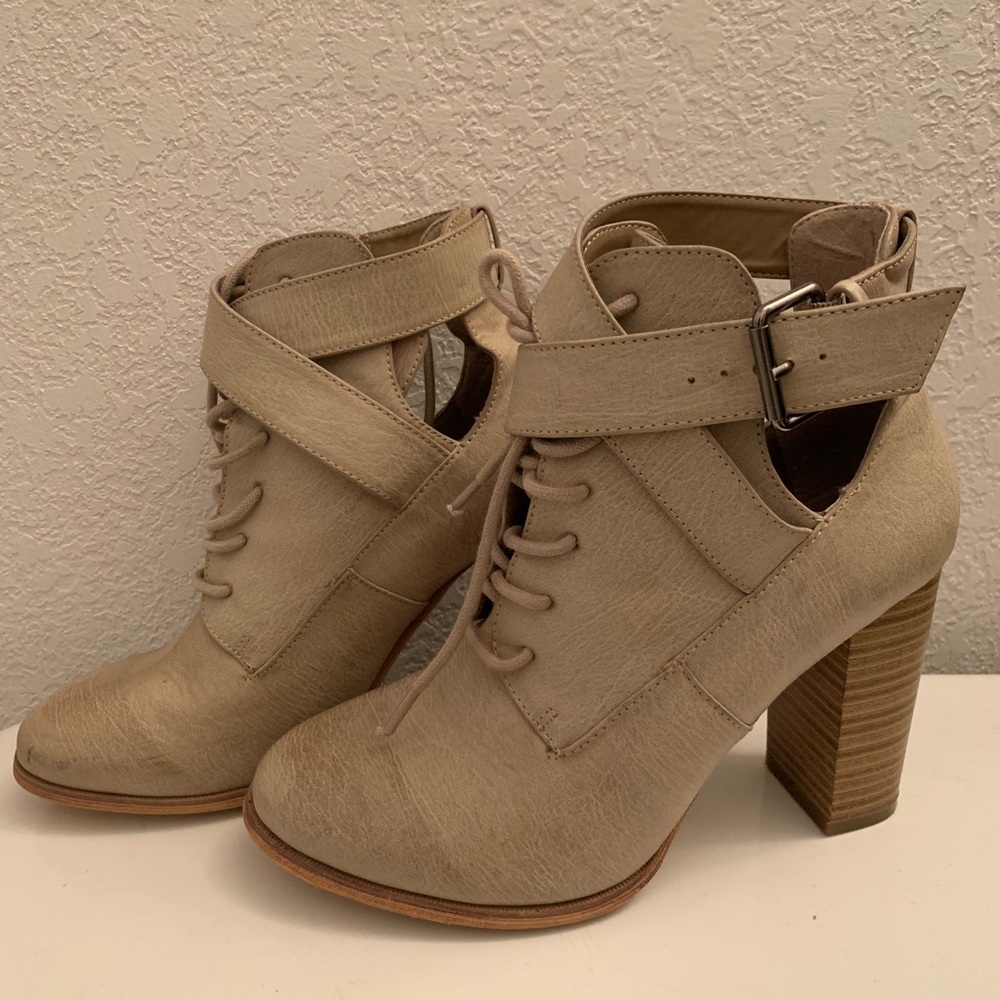 Call it Spring lace up booties